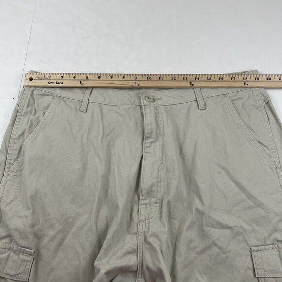 Wrangler Cargo Shorts Men’s 40 Flat Front Beige Lightweight Cotton Hike Outdoors - Picture 5 of 8